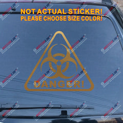 Biohazard Danger Warning Sign Car Decal Sticker Vinyl Pick size color