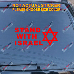 I Stand with Israel Flag Support Decal Sticker Car Vinyl no bkgrd Israeli Jew d