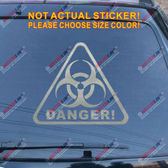 Biohazard Danger Warning Sign Car Decal Sticker Vinyl Pick size color