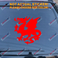 Anglo Saxon White Dragon Decal Sticker England English Car Vinyl pick size h