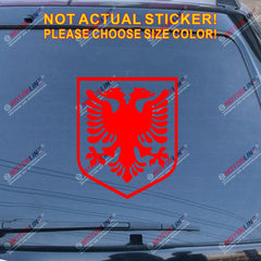 Albania Eagle Shield Decal Sticker Albanian Car Vinyl die cut no bkgrd pick size