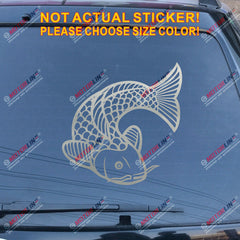 Koi Fish Decal Sticker Car Vinyl pick size color no bkgrd Japanese Chinese b