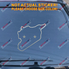 Syria Map Decal Sticker Syrian Arab Republic Car Vinyl no bkgrd pick size
