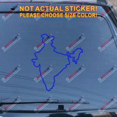 Republic of India Country Map outline Decal Sticker Car Vinyl Indian