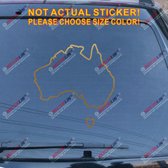 Australia Map Outline Silhouette Decal Sticker Car Vinyl die cut no bkgrd