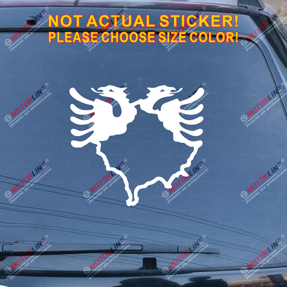 Kosovo Map Albania Double-Headed Eagle Decal Sticker Car Vinyl pick size color b