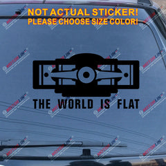 Box Boxer Flat Decal Sticker Car Vinyl Fit for Subaru BRZ Wrx Sti World Is Flat