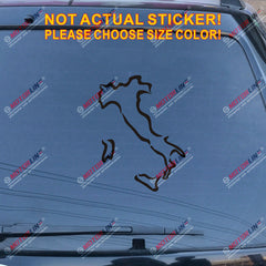 Italy Map Outline Silhouette Decal Sticker Italia Italian Car Vinyl no bkgrd