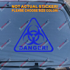 Biohazard Danger Warning Sign Car Decal Sticker Vinyl Pick size color