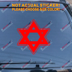 Magen David Star Decal Sticker Car Vinyl Jew Israel Flag no bkgrd pick size