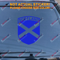 Scotland Flag Saltire Decal Sticker Scottish Car Vinyl Shield pick size color b