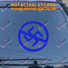 Anti Nazi No Racism Decal Sticker Iron Car Vinyl pick size color no bkg