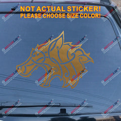 Viking Wolf Head Celtic Decal Sticker Norse Car Vinyl pick size color no bkgrd