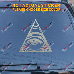 Eye Of Providence  All Seeing Eye Of God Decal Sticker Car Vinyl pick size color