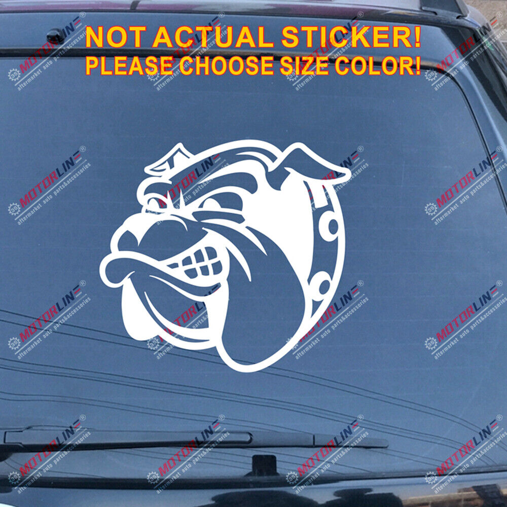 British Bulldog Head English Decal Sticker Car Vinyl pick size color no bkgrd c