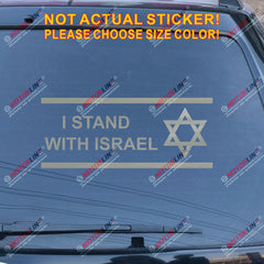 I Stand with Israel Flag Support Decal Sticker Car Vinyl no bkgrd Israeli Jew c