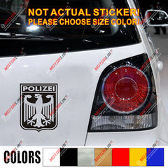 Germany Polizei Coat of arms German Eagle Decal Sticker Car Vinyl Deutschland b