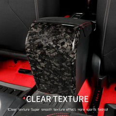 JSWAN Real Carbon Fiber Center Console Armrest Rear Cover Trim Fit for 11th Gen Civic Type r FL5 Typer Center Armrest Rear Kick Protection Cover Gloss Matte Interior Accessories (Forging)