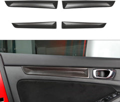 JSWAN 4Pcs Real Carbon Fiber Car Door Panel Cover Trim Fit for 11th Gen Civic Type r FL5 Typer Car Door Panel Protector Cover Car Interior Door Armrest Protection (Matte black)