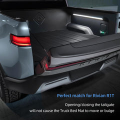 Tesplus Rivian R1T Truck Bed Mat Liner Foldable Accessories,Durable Heavy-Duty All-Weather Protection for Your Rivian R1T Truck Compatible with Rivian R1T 2022 2023 Accessories