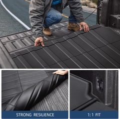 Tesplus Rivian R1T Truck Bed Mat Liner Foldable Accessories,Durable Heavy-Duty All-Weather Protection for Your Rivian R1T Truck Compatible with Rivian R1T 2022 2023 Accessories