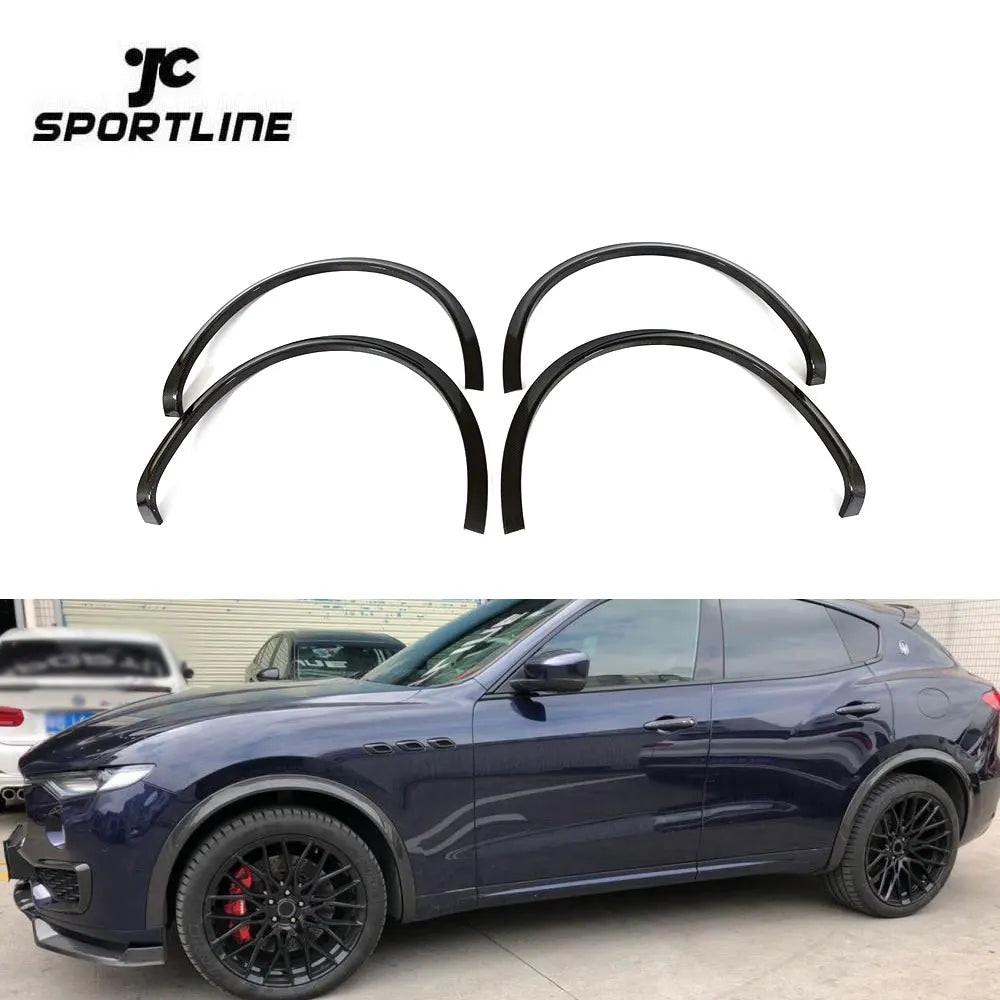 Carbon Fiber Car Wheel Fender Flare Trims for Maserati Levante 16-18