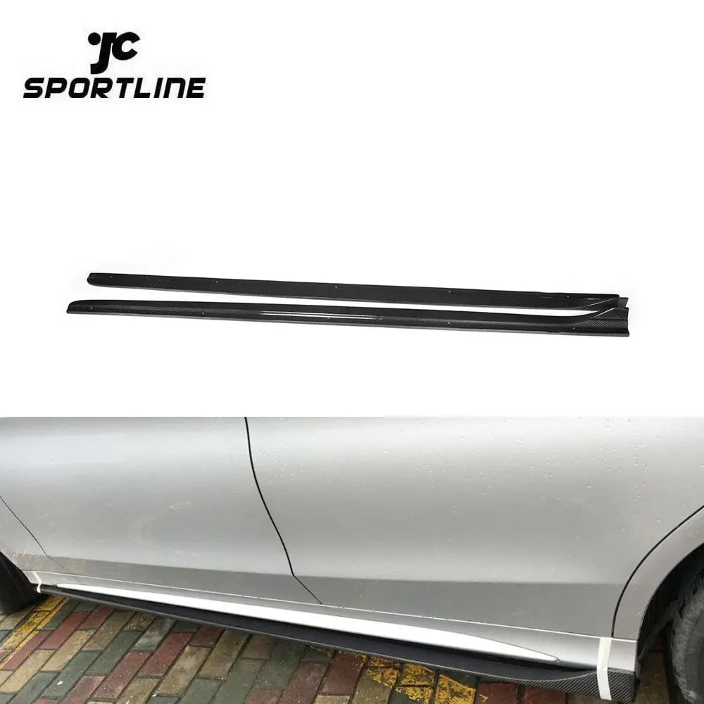 C Type Carbon W205 Side Skirts for Me rcedes sport