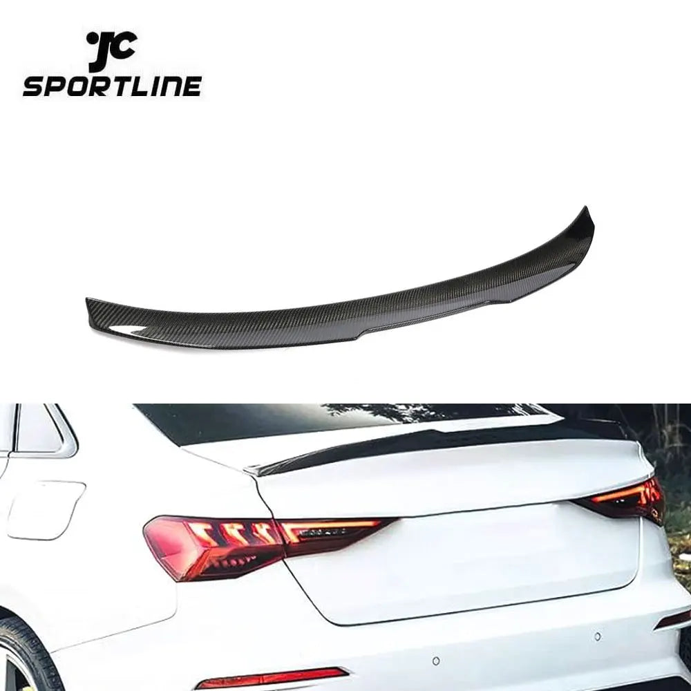 A3 Carbon Fiber Rear Trunk Lip Spoiler for Audi A3 S3 RS3 Sedan 2021-2023