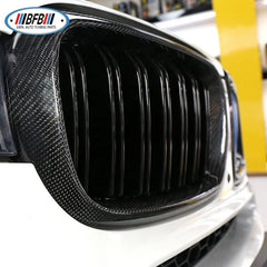 Dry Carbon Fiber Front Center Grille Cover Front Grill Frame Trim add on style For BMW X5 F15 2014-2016