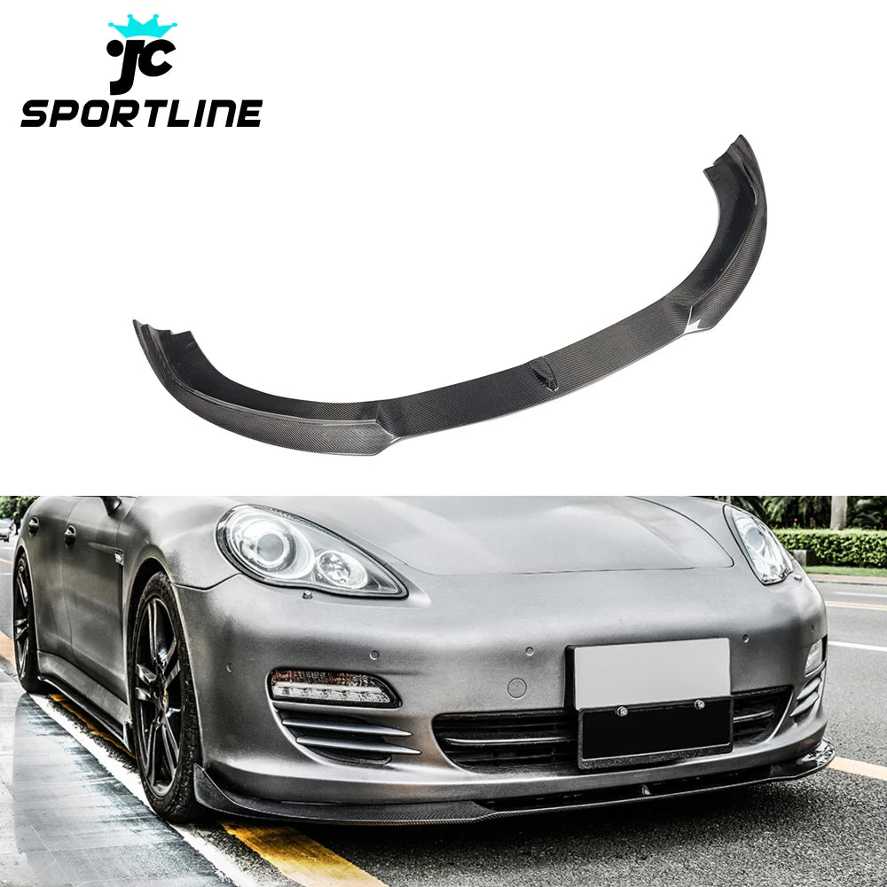 Car Carbon Fiber Front Diffuser Lip for Porsche Panamera S Sedan 4S Hatchback 4-Door 09-11