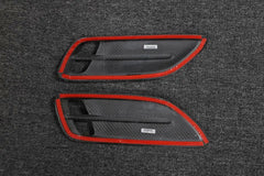 Dry Carbon Fiber Hood Vents Insert Cover Trims For KIA Stinger 2018 2023