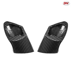 Black Carbon Fiber Replacement Mirror House Suitable for Ferrari 488 458 Car Accessories(Left-hand Drive)