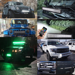 Wholesale RGB 14 22 32 42 52inch 5D Multi Color 72w Led Light Bar Offroad 4x4 Truck Car Roof Lamp