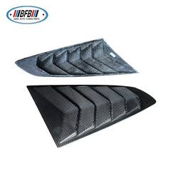 REAL Dry Carbon Fiber Louver Covers Window Quarter Scoop Side Vent For Ford Mustang 2015-2017