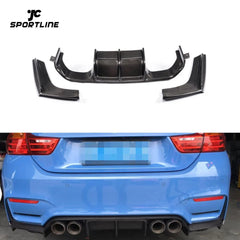 Carbon Fiber M4 Rear Bumper Diffuser Lip Refit for BMW F80 M3 F82 F83 M4 2015 - 2019