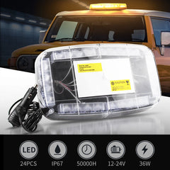 Car Roof Top Led Warning Light Magnetic Emergency Hazard Warning Amber Strobe Beacon Light