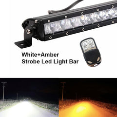 32 Inch Auto Accessories Single Row Led Light Bar White Blue 12v 24v Led Driving Front Strobe Light Bars