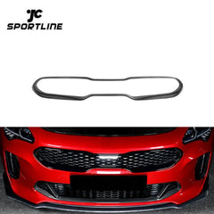 Real Carbon Fiber Front Bumper Center Top Upper Grill Grille Strip For Kia Stinger 2018-2022