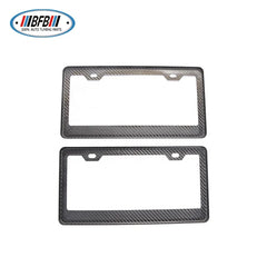 Real Dry Carbon Fiber License Plate Frame Cover Front & Rear US Size Car Exterior Accessories