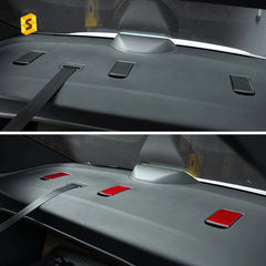 Shasha Carbon Fiber Car Interior Accessories Trim For Subaru WRX 3pcs Child Seat Hook Plate Sticker