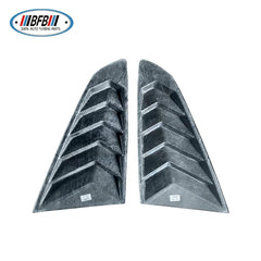 REAL Dry Carbon Fiber Louver Covers Window Quarter Scoop Side Vent For Ford Mustang 2015-2017