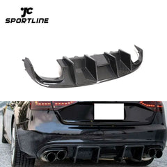 Carbon Fiber S4 Rear Valance Lip for Audi S4 B8 A4 Sline Sport Sedan 4-Door 2008- 2012