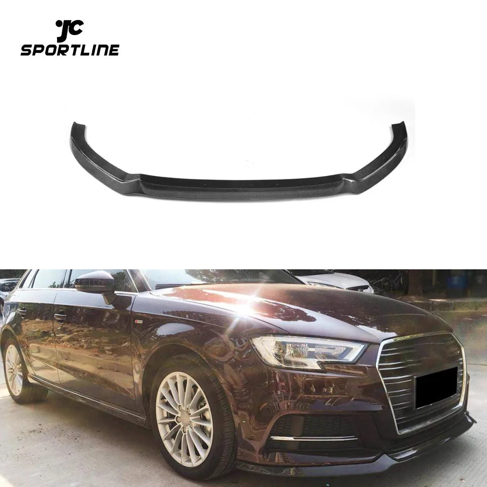 Carbon Fiber Front Bumper Lip for Audi A3 S Line S3 Hatchback 2017-2018