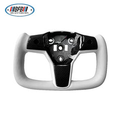 Yoke Steering Wheel Heating Steering Wheel with Carbon Fiber Center Trim For Tesla Model 3 2017up