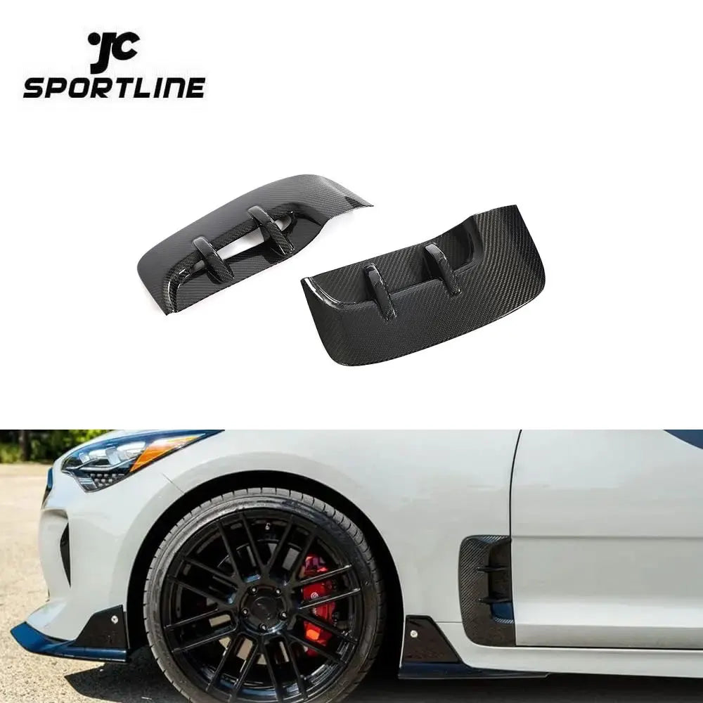 Carbon Fiber Fender Vents for 2018-2023 Kia Stinger Side Fender Cover Air Intake Scoop Cover Trim