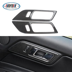 For RHD Only Real Carbon Fiber Interior Trims For Mustang 2015+ Dashboard Cover Trim 3 holes