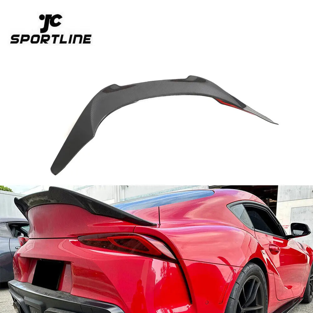 Dry Carbon Fiber A90 Rear Trunk Lid Spoiler for Toyota GR Supra Hatchback 2-Door 2020-2021