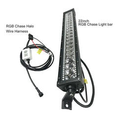 32inch 12v Rgb Halo Eye Chasing Led Light Bar Remote control and Bluetooth control for Car