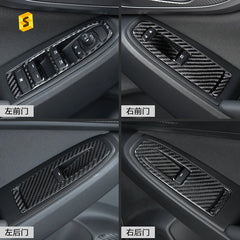 Shasha Carbon Car Interior Accessories Trim Carbon Fiber  For Subaru WRX 2022 Window Control Lift Switch Panel Frame Trim Cover