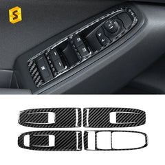 Shasha Carbon Car Interior Accessories Trim Carbon Fiber  For Subaru WRX 2022 Window Control Lift Switch Panel Frame Trim Cover